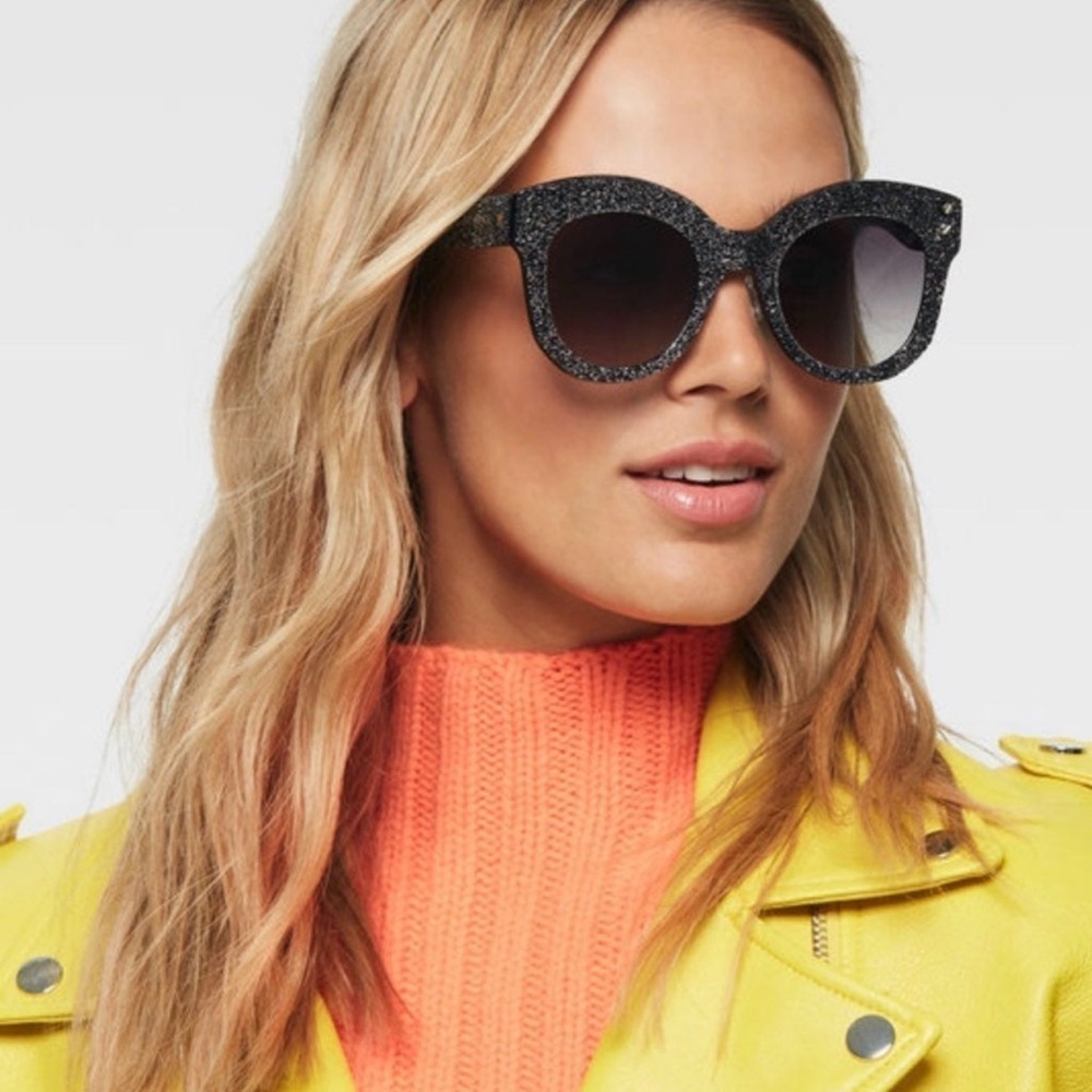 Henri Bendel Melanie Glitter Sunglasses - Picture 3 of 7